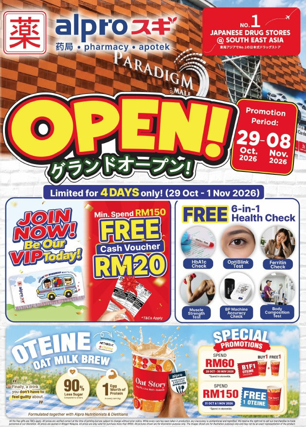 Alpro Sugi Paradigm Mall PJ Grand Opening 2026