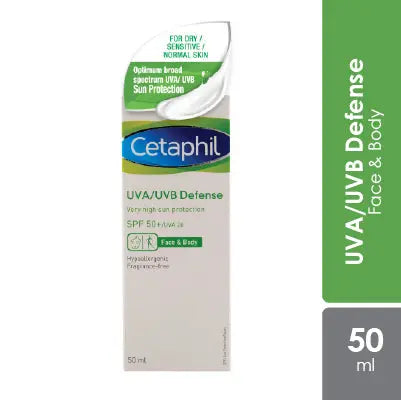 Cetaphil UVA/UVB Defense Cream 50ml | Suitable for All Skin Types Cetaphil