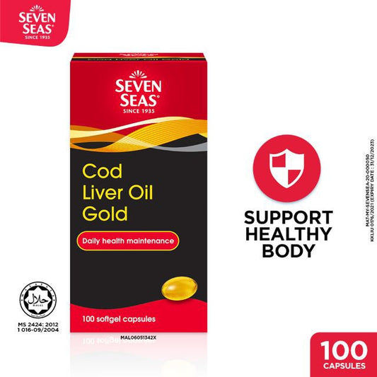 Sevenseas Cod Liver Oil Gold 100s | Rich Source of DHA & EPA Sevenseas