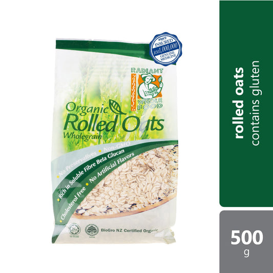 Radiant Organic Rolled Oats 500G Radiant