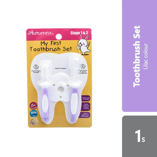 autumnz-my-first-toothbrush-set-green-lilac product image 1