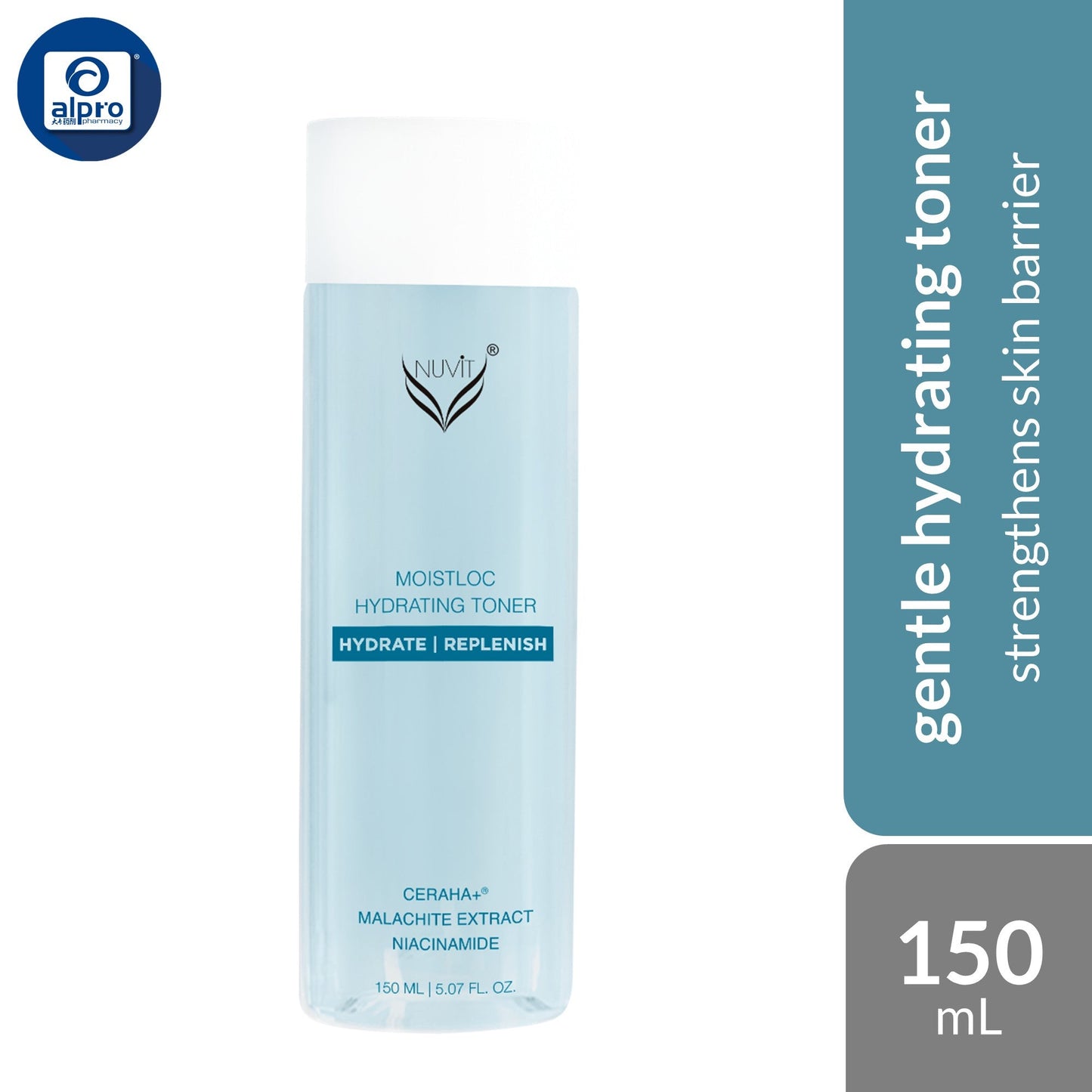 Nuvit Moistloc Hydrating Toner 150mL | Long Lasting Hydration & Soothe Skin Nuvit