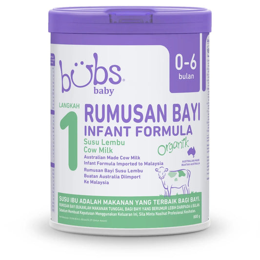 Bubs Organic Grass Fed Infant Milk Formula S1 800g Bubs