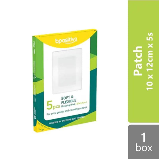 bpositive-soft-flexible-dressing-pad-10-x-12cm-5s-for-cuts-grazes-covering-sutures