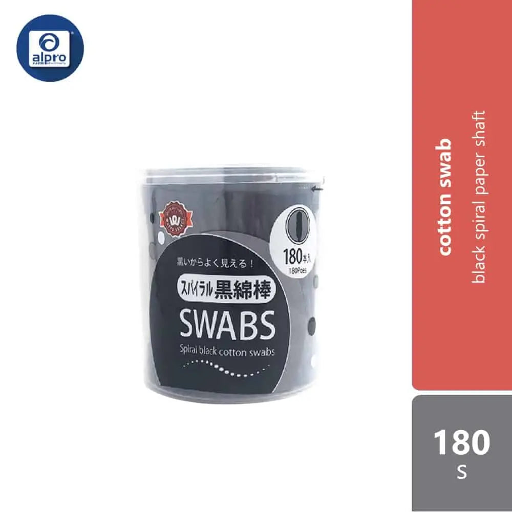watts-spiral-black-cotton-swab-180s