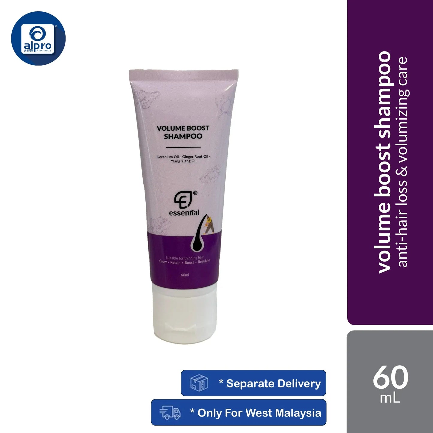 Essential Shampoo Volume Boost Shampoo 60ml | Volumizing Hair Essential Hair Care