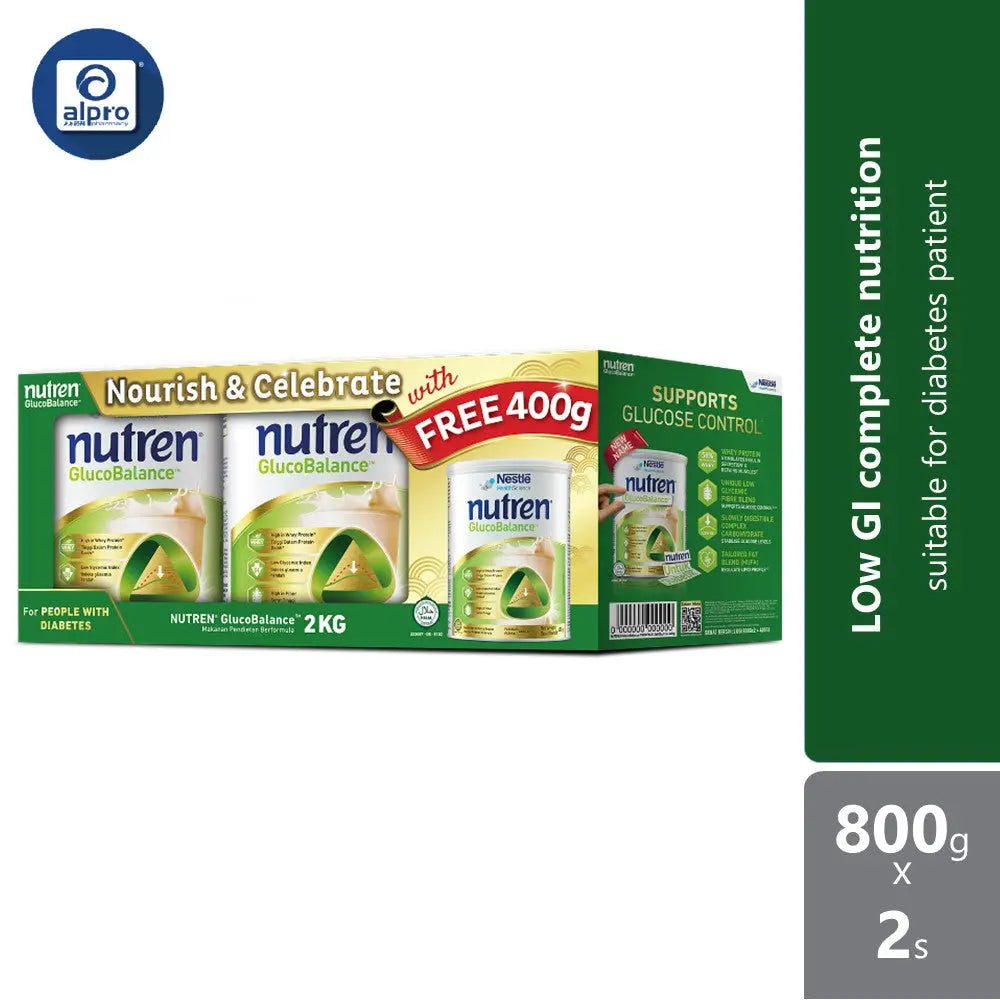 Nestle Nutren Glucobalance 2 x 800g FOC 400g Nestle