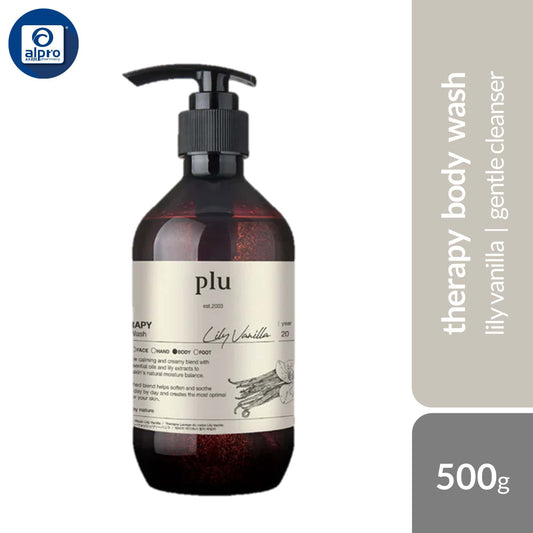 plu-therapy-body-wash-bergamot-lavender-lily-vanila-basil-eucalyptus-500g-gentle-cleanser-intense-hydration product image 1