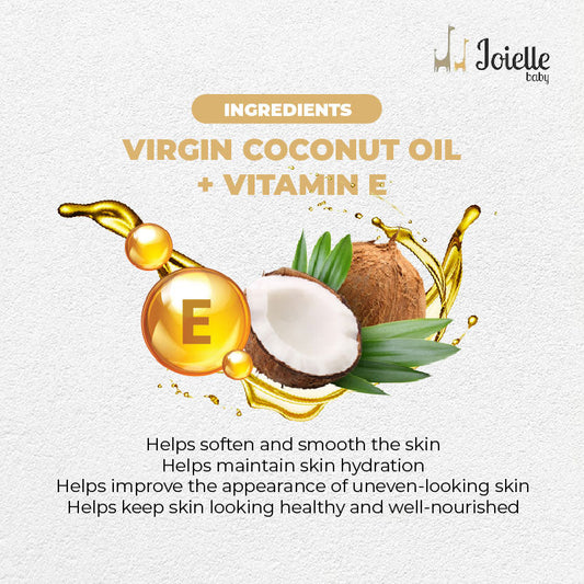 Joielle Baby Cream Virgin Coconut Oil 100g | Moisturise & Soften Baby's Skin Joielle