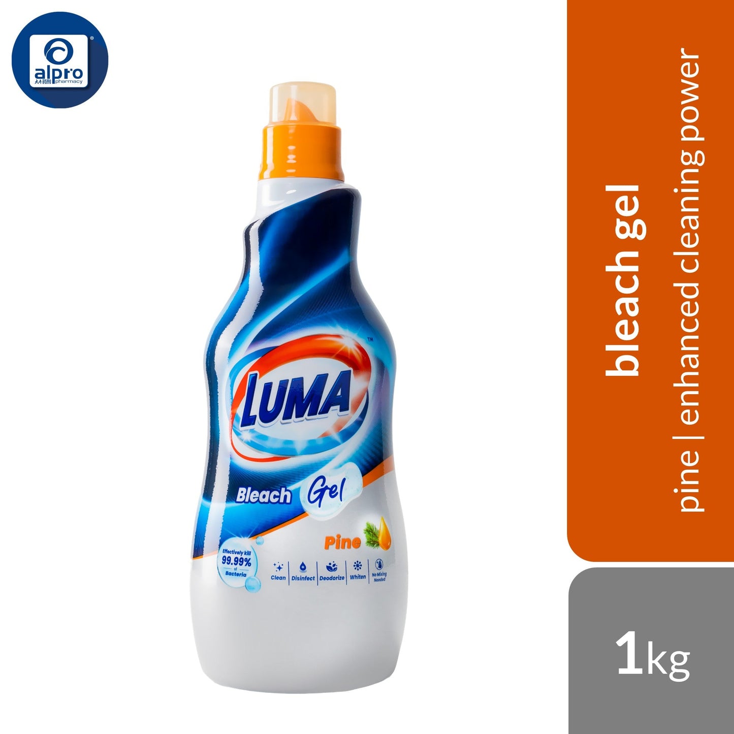 Luma Bleach Gel (Original/ Lemon/ Pine) 1kg | Advance Formula Enhanced Cleaning Power Luma