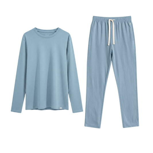 BION Negative Ion Long Sleeve Pajamas Set (Unisex XS–XXL) 1 Pair | Comfortable Sleepwear for Relaxing Rest BION