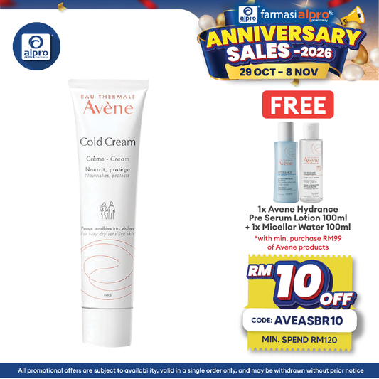 Avene Cold Cream 40ml | Soothes and Protect Dry Skin
