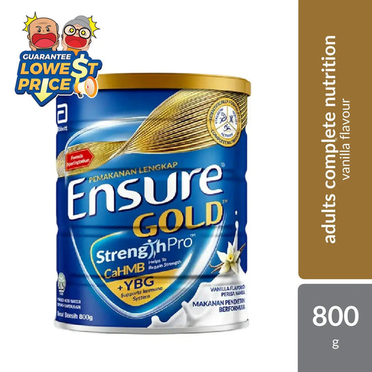 Abbott Ensure Gold Vanilla YBG (Yeast Beta Glucan) 800g | Complete And Balanced Nutrition Ensure