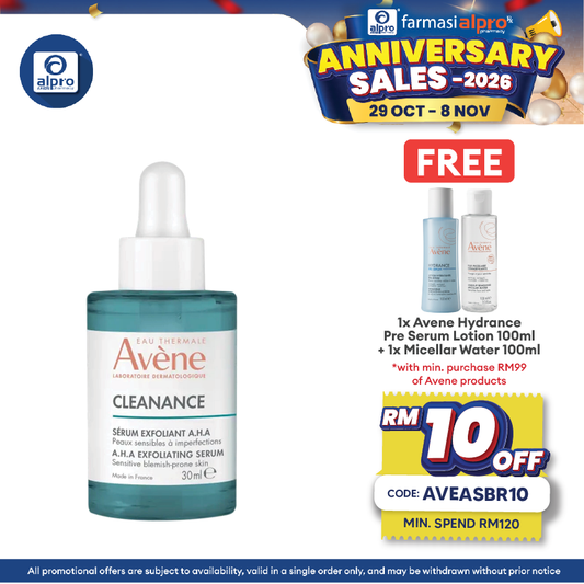 Avène Cleanance A.H.A Exfoliating Serum 30mL | Refine And Smooth Skin Texture