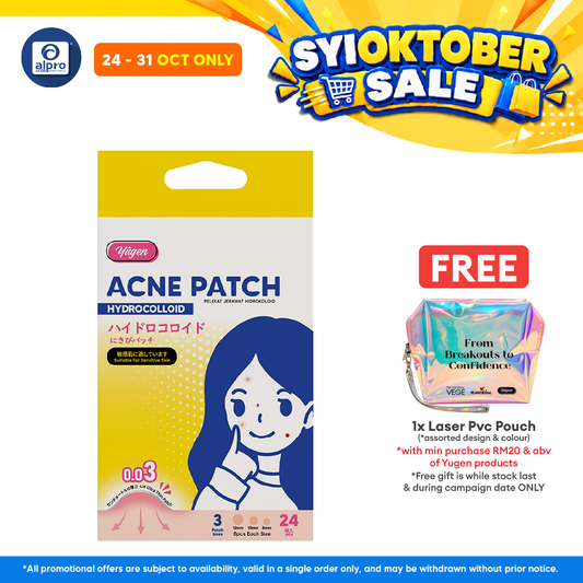 Yugen Hydrocolloid Acne Patch 24s | Promotes Healing and Protect Skin