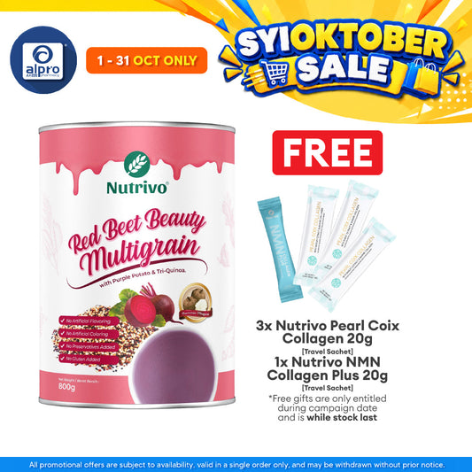 Nutrivo Red Beet Beauty Multigrain 800g | Glowing Skin and Beauty