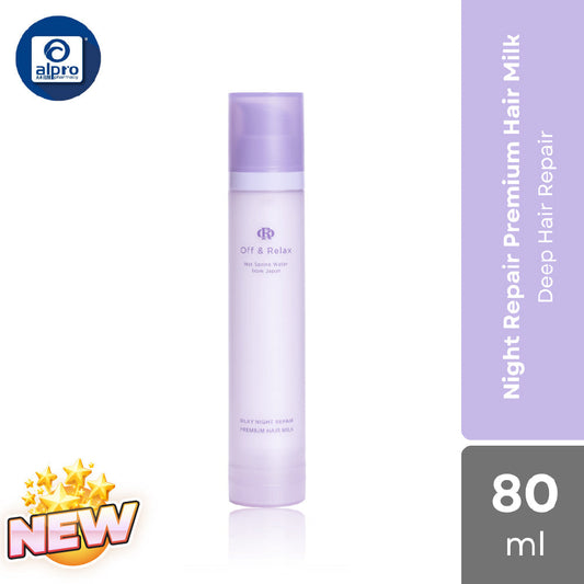 Off & Relax Silky Night Repair Premium Hair Milk 80ml | Deep Hair Repair Off & Relax