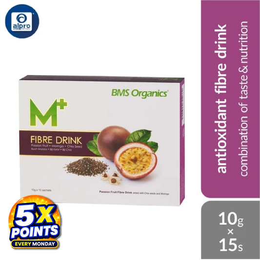 BMS Organics M+ Fibre Drink 10g×15s | Combination Of Taste & Nutrition