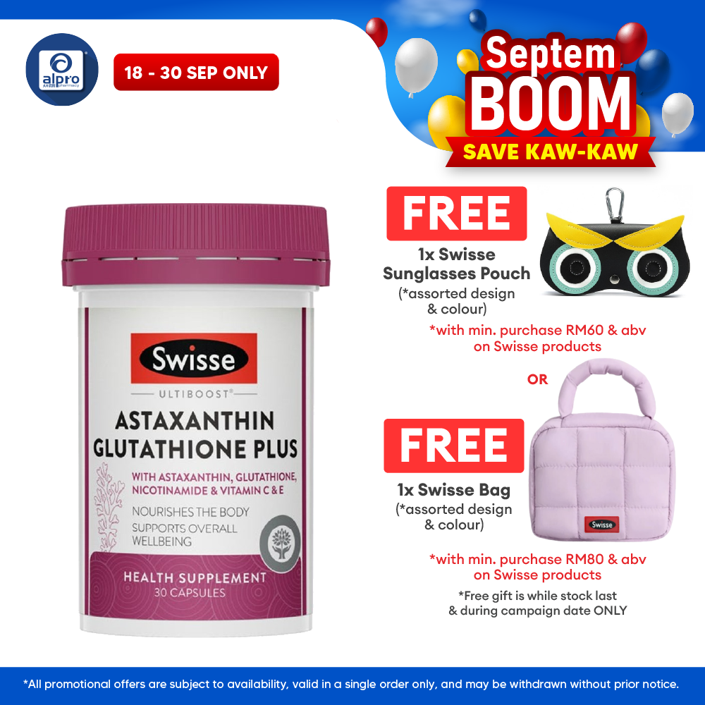 Swisse Ultiboost Astaxanthin Glutathione Plus 30s
