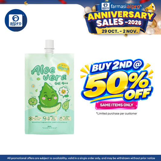 GSO Mini Hiyoo Aloe Vera Gel 9++ 50ml | Lightweight and Fast-Absorbing