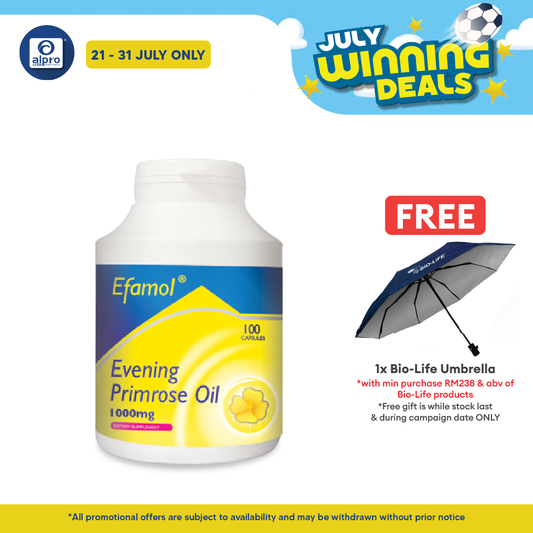 Bio-Life Efamol Evening Primrose Oil 1000mg 100s | Maintain General Well Being Bio-life