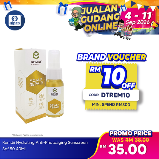 Remdii Scalp Repair Spray 30mL | Moisturise Dry, Itchy & Flaky Scalp Remdii