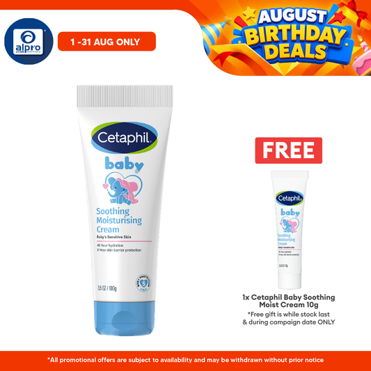 Cetaphil Baby Soothing Moisturizing Cream 100g | Feel Smooth & Comfortable Skin Cetaphil Baby