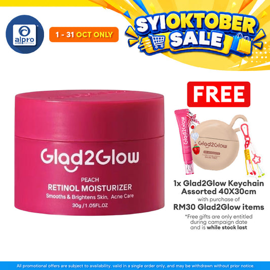 Glad2Glow Peach Retinol Moisturizer 30g | Prevent Signs of Premature Aging