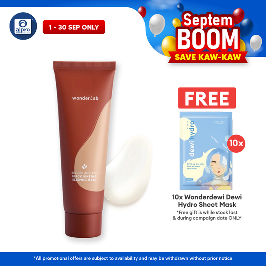WonderLab BEL-AEK Ageless Black Ginseng Sleeping Mask 80mL | All-Night Refreshing Repair WONDERLAB