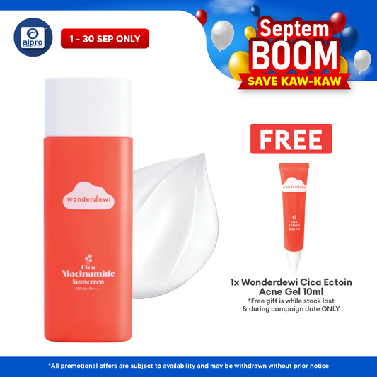 WonderDewi Cica Niacinamide Sunscreen 50mL | Defence & Replenish Skin Hydration WonderDewi