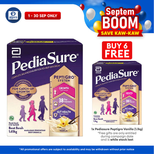 Abbott PediaSure PeptiGro Vanilla 1.65kg | Complete Nutrition for Growing Children Pediasure