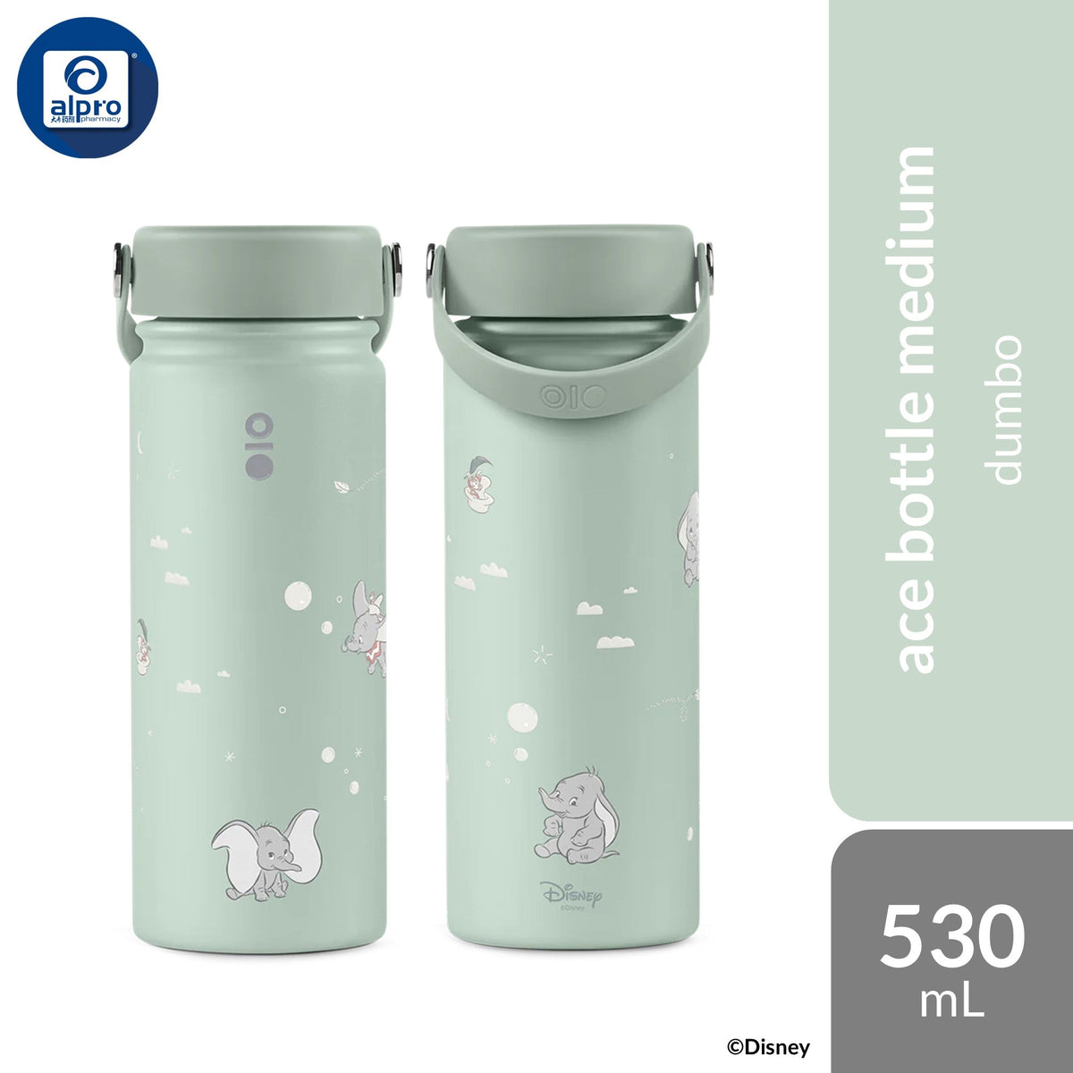Montigo Disney Classics Ace Bottle Medium (Bambi/ Dumbo/ Lion King) 530mL | Disney’s Iconic Whimsical Childhood Friends Montigo