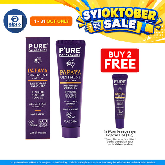 P'ure Papayacare Papaya Ointment Multi-Use 25g | Restore, Nourish & Soothe Skin