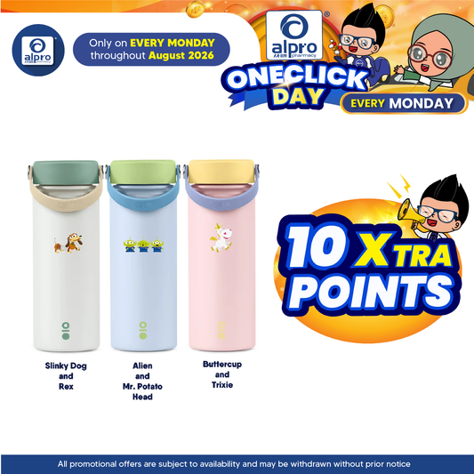 Montigo Ace Bottle Medium Toy Story Inseparable Pals Collection (Slinky Dog & Rex/ Alien & Mr. Potato/ Buttercup & Trix) Montigo