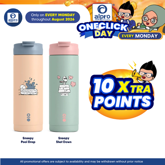 Montigo City Flask Peanuts Playbook Collection (Snoopy Shot Down / Snoopy Pool Drop) 530mL | Timeless Peanuts Moments Montigo