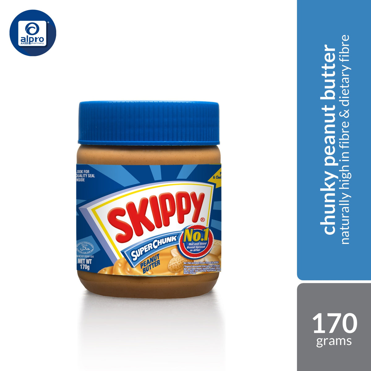 Skippy Peanut Butter (Creamy / Chunky) 170g | No Stirring Required & Vegan Friendly