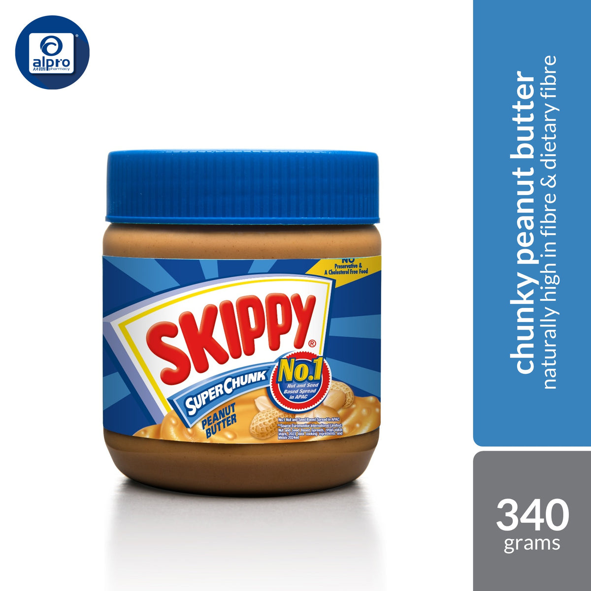 Skippy Peanut Butter (Creamy/Chunky) 340g | No Stirring Required & Vegan Friendly