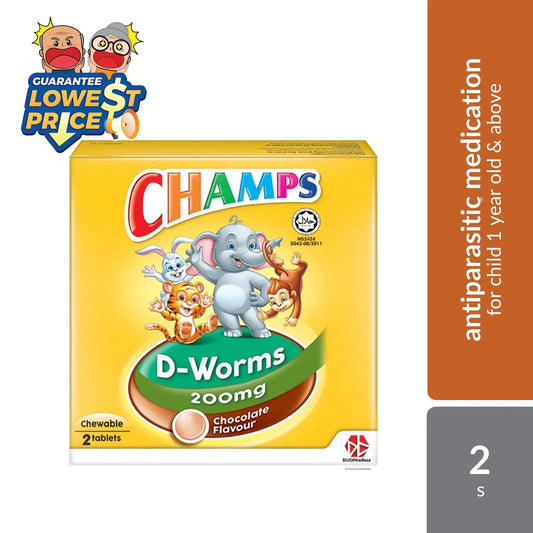 Champs D-Worms Choco 2s | Deworm Champs