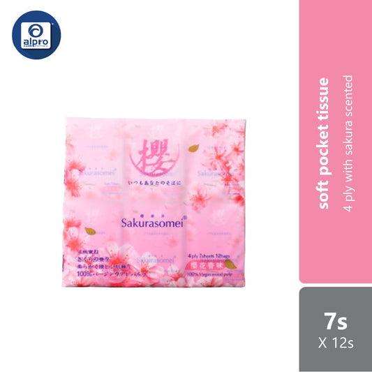 Sakurasomei Pocket Tissue | Sakura Scented (12 Soft Packs) Alpro Pharmacy