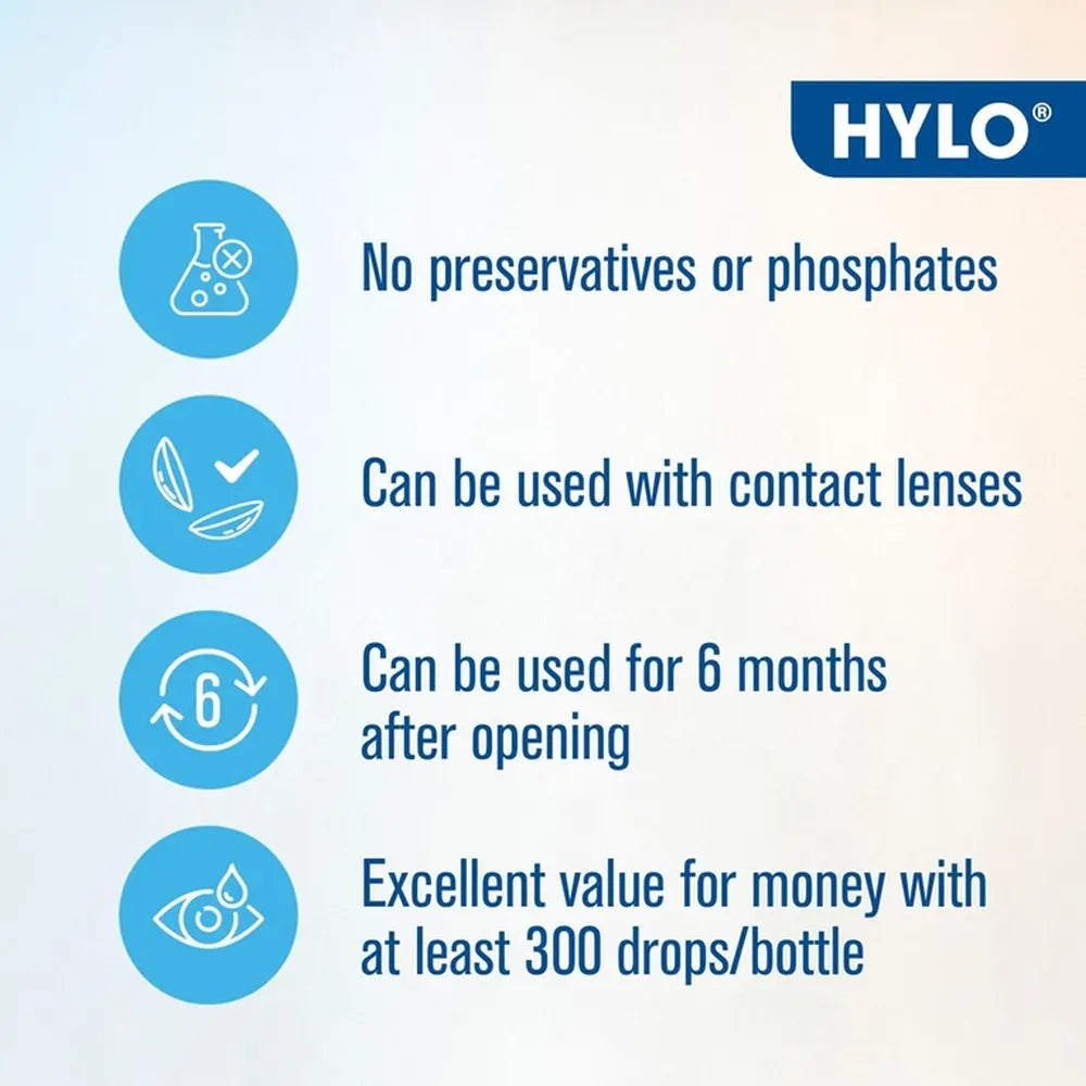 Hylo-comod 1mg/ml Eye Drops 10ml | Long-Lasting Hydration From Dry Eyes Ursapharm