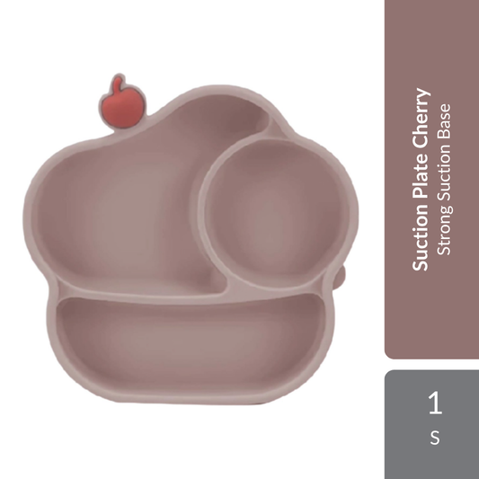 Samu Giken Suction Plate Cherry 1s | Strong Suction Base For Mess-Free Self-Feeding Samu Giken