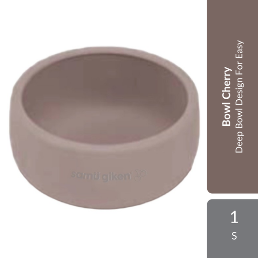 Samu Giken Bowl Cherry 1s | Deep Bowl Design For Easy & Mess-Free Self-Feeding Samu Giken
