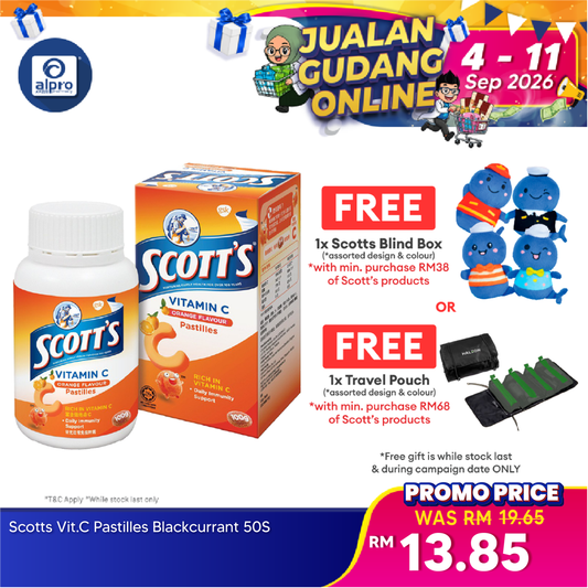Scotts Vitamin C Pastilles (Orange) 50s | For Children Above 2 Years Old Scotts