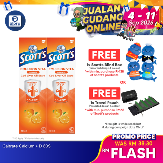 Scotts Emulsion Cod Liver Oil Orange 2x400ml | Boost Immune System Scotts