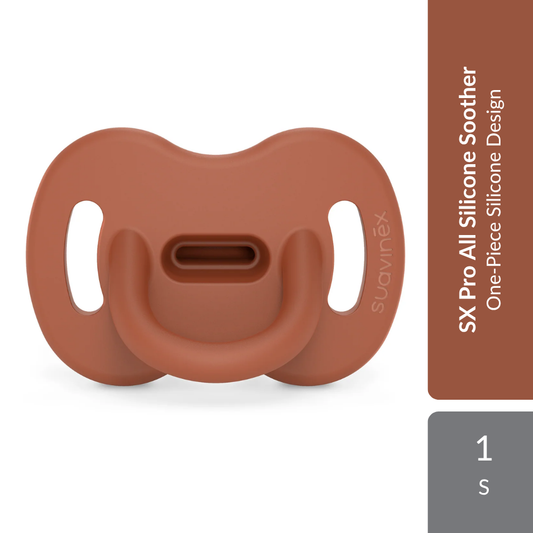 Suavinex Colour Essence All Silicone SX Pro Soother 6-18M 1s | One-Piece Silicone Design Suavinex