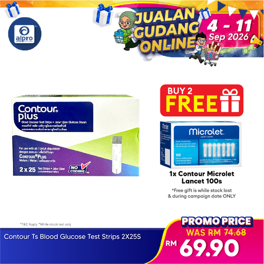 Contour Plus Test Strip 2x25s | Get The Right Amount Of Blood Contour