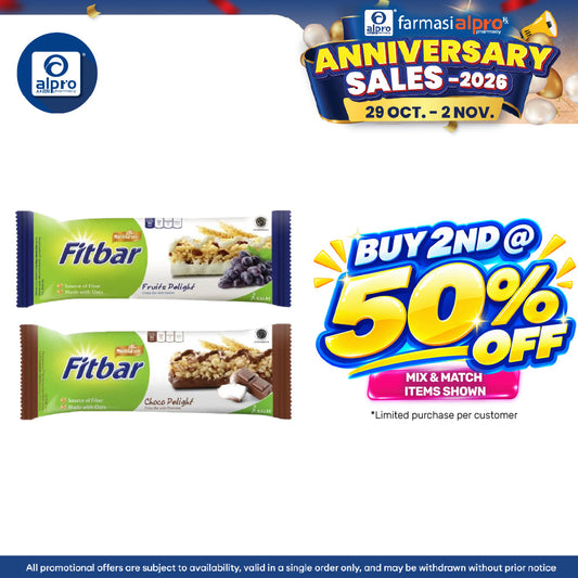 Fitbar Snack Bar (Fruits / Chocolate) 22g | Low Calorie Healthy Snack