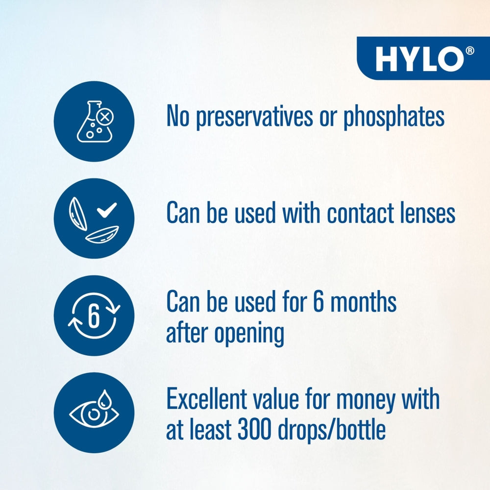Hylo-Gel 2mg/ml Eye Drops 10ml | Intensive Lubrication For Dry Eyes Ursapharm