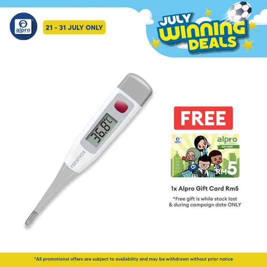 Rossmax Digital Thermometer Tg380 | For Oral, Axillary & Rectal Alpro Pharmacy