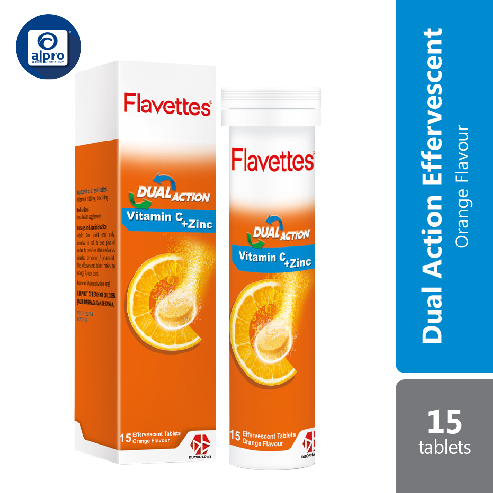 Flavettes Dual Action Effervescent (Orange) 15s | For Adult Flavettes